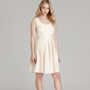 NWT SHOSHANNA Gold Jacquard Melody Fit dress